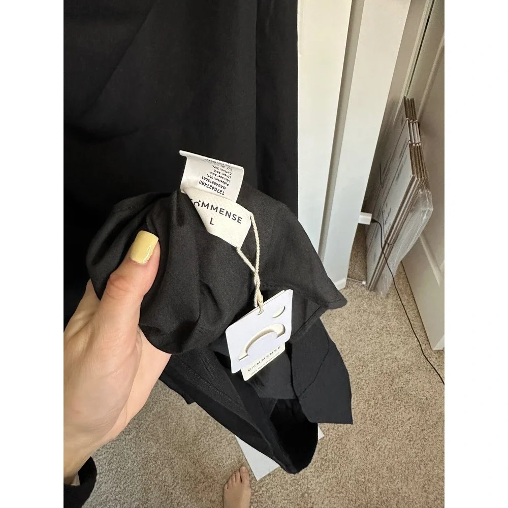 Commense Black Midi Skirt Elegant‎ Evening Cocktail Party L